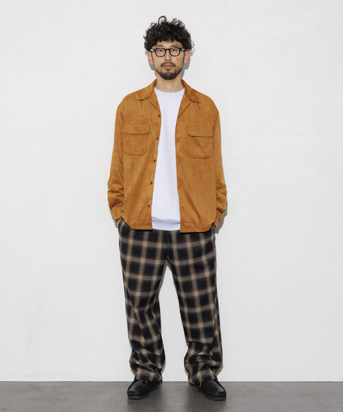 シャツ レザレッド ブラッシュド オープンカラー ロングスリーブ シャツジャケット/ LEATHERETTE SW O/C SHT メンズ | FREAK'S STORE | 16