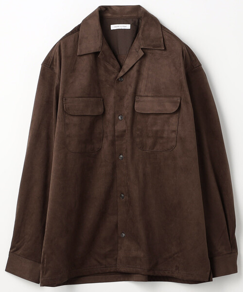 シャツ レザレッド ブラッシュド オープンカラー ロングスリーブ シャツジャケット/ LEATHERETTE SW O/C SHT メンズ | FREAK'S STORE | 13