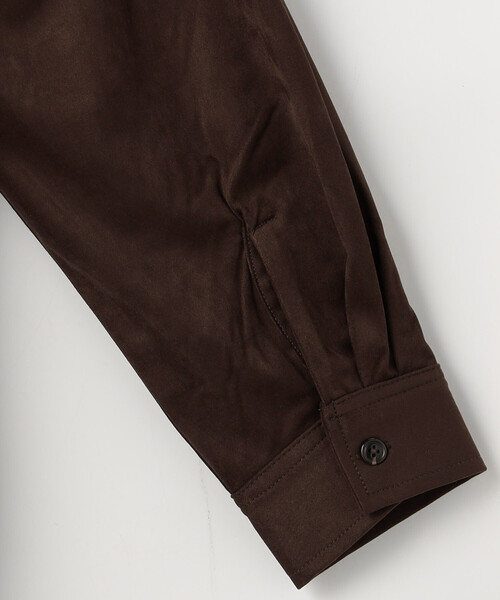 シャツ レザレッド ブラッシュド オープンカラー ロングスリーブ シャツジャケット/ LEATHERETTE SW O/C SHT メンズ | FREAK'S STORE | 09