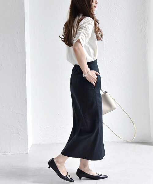 「quaranciel」 半袖ニット ONE SIZE ブラック レディース_画像2