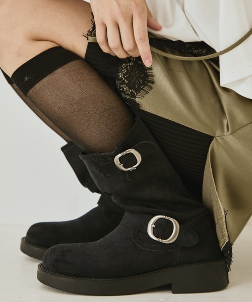 MIRROR STOKE ブーツ 「ZOZO限定／追加」SUEDE ENGINEER BOOTS
