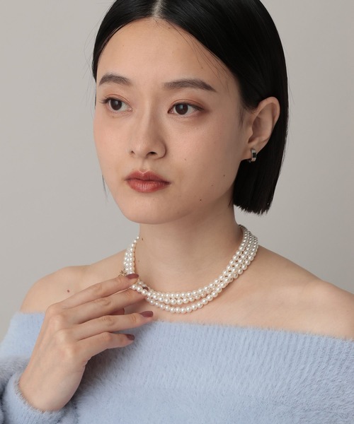 ネックレス プラパールロングネックレス レディースの画像