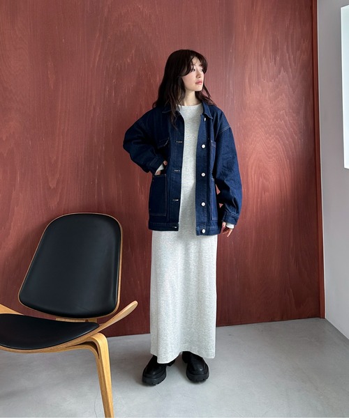 feepur by saya デニムジャケット feepur by saya」 デニムジャケット MEDIUM グレー レディース