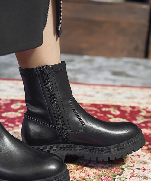 ALPHA CUBIC（アルファ キュービック） ブーツ 「ALPHA CUBIC」本革 撥