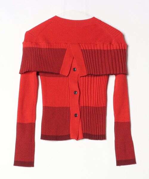 FURFUR（ファーファー） ニットカーディガン ONE SIZE レッド