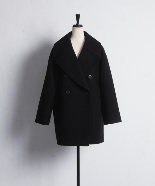 「&. NOSTALGIA」 ピーコート SMALL ライトグレー レディース_画像3