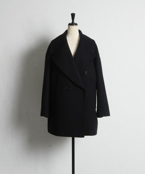 「&. NOSTALGIA」 ピーコート SMALL ライトグレー レディース_画像6