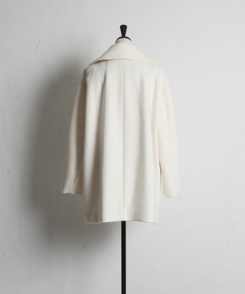 「&. NOSTALGIA」 ピーコート SMALL ライトグレー レディース_画像9