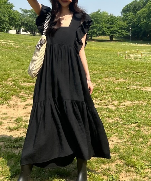 「N.s」 ノースリーブワンピース FREE グリーン レディース_画像5