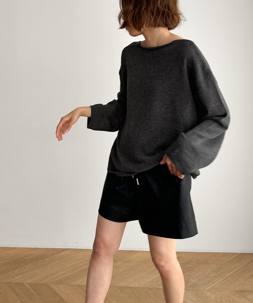 「CANAL JEAN」 長袖ニット ONE SIZE ブラック レディース_画像9