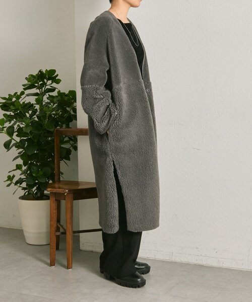 ear PAPILLONNER（イア パピヨネ） コート アウター ボアロングコート