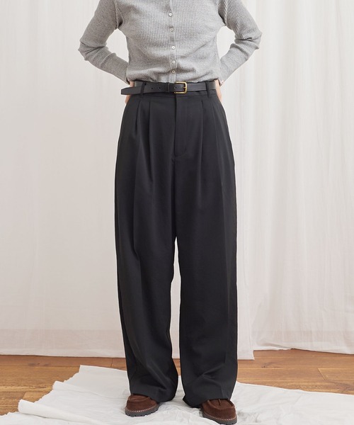 fig London（フィグロンドン） スラックス パンツ 3tuck pants