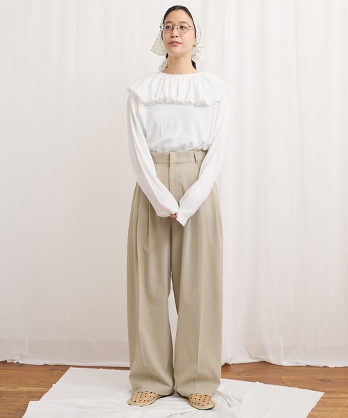 fig London（フィグロンドン） スラックス パンツ 3tuck pants