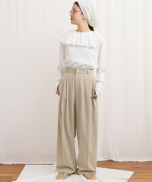 fig London（フィグロンドン） スラックス パンツ 3tuck pants