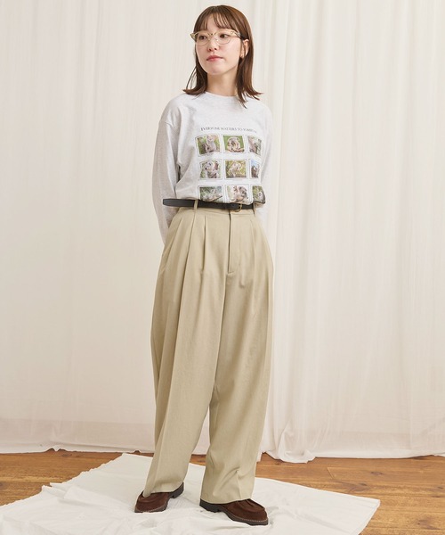 fig London（フィグロンドン） スラックス パンツ 3tuck pants