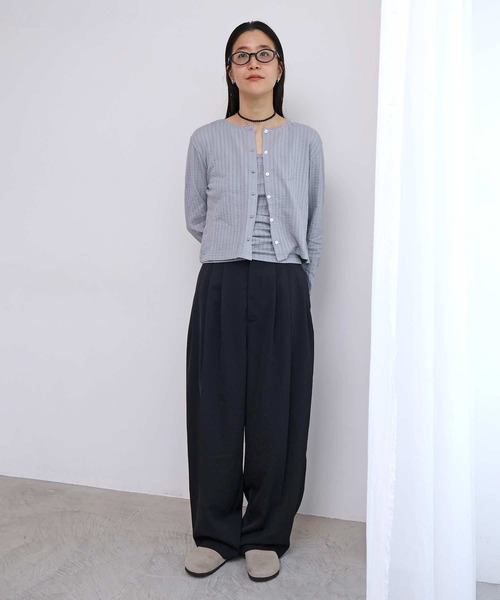 fig London（フィグロンドン） スラックス パンツ 3tuck pants