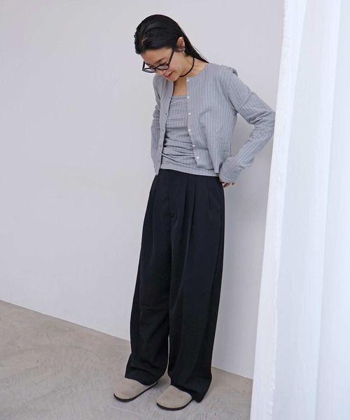 fig London（フィグロンドン） スラックス パンツ 3tuck pants