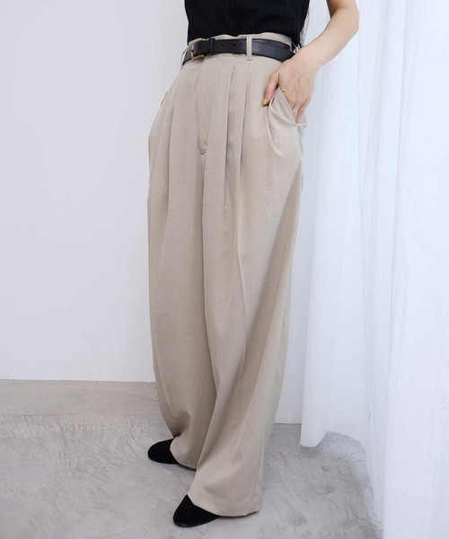 fig London（フィグロンドン） スラックス パンツ 3tuck pants
