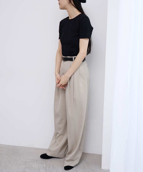 fig London（フィグロンドン） スラックス パンツ 3tuck pants