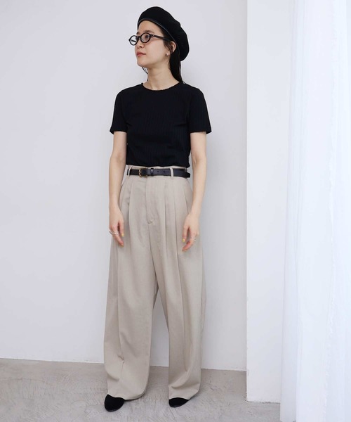 fig London（フィグロンドン） スラックス パンツ 3tuck pants