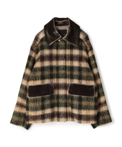 CABaN（キャバン） ダッフルコート コート シャギーチェック ジップ