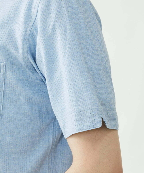 「MK MICHEL KLEIN HOMME 」 半袖シャツ 48 ネイビー メンズ_画像3