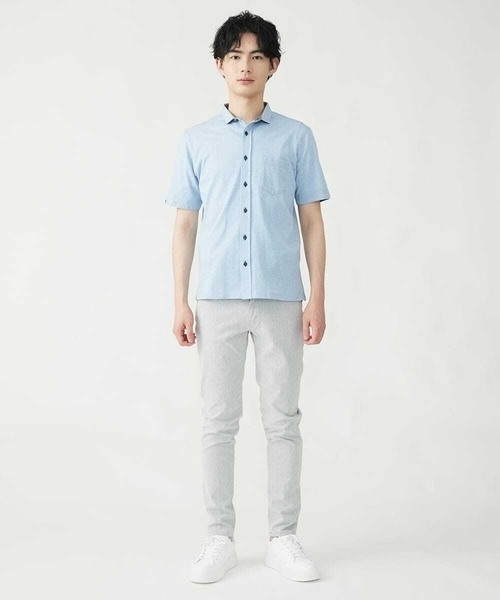 「MK MICHEL KLEIN HOMME 」 半袖シャツ 48 ネイビー メンズ_画像5