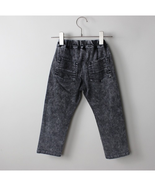 パンツ 接触冷感デニムリボンロングパンツ キッズ 子供服 女の子の画像