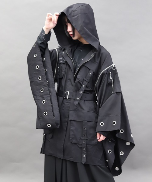 REZEN（リゼン） ミリタリージャケット モッズコート 蝶刺繍和袖
