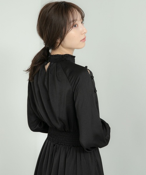 「Andemiu」 長袖ワンピース FREE ブラック レディース_画像7