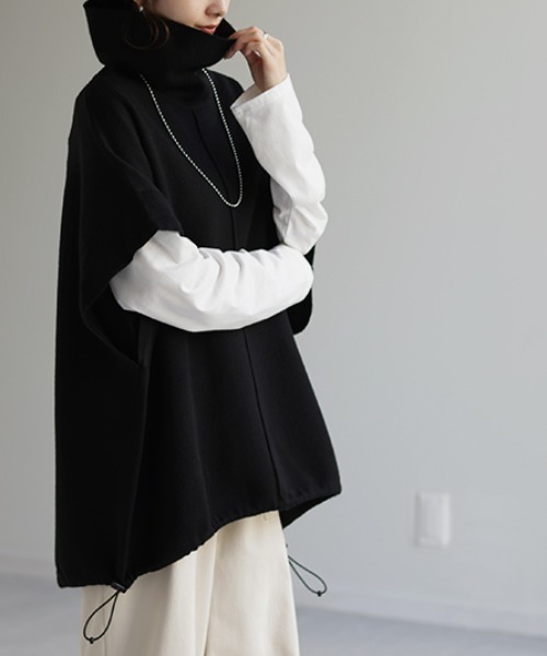 「HUG.U」 ニットベスト FREE グレー レディース_画像9