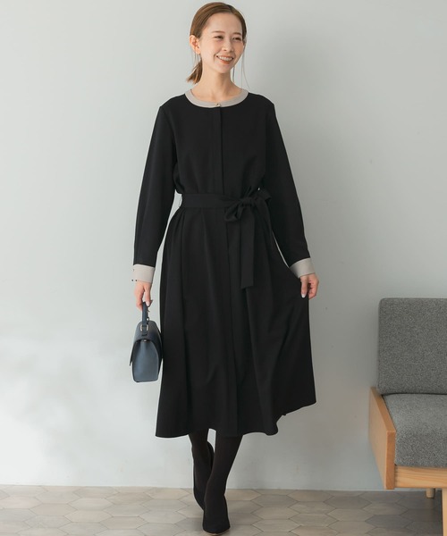 「URBAN RESEARCH ROSSO WOMEN」 長袖ワンピース FREE ブルー系その他 レディースの画像
