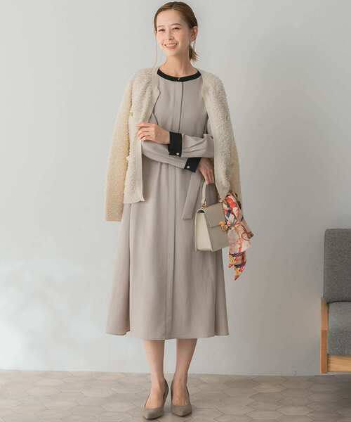 「URBAN RESEARCH ROSSO WOMEN」 長袖ワンピース FREE ブルー系その他 レディースの画像