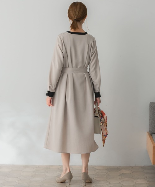 「URBAN RESEARCH ROSSO WOMEN」 長袖ワンピース FREE ブルー系その他 レディースの画像