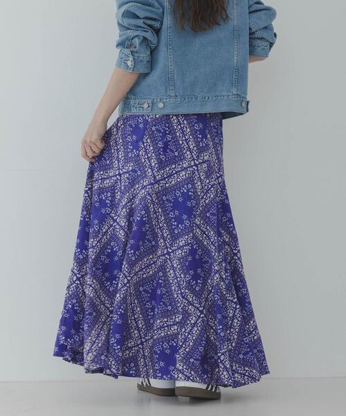 URBAN RESEARCH Sonny Label スカート パネル柄プリントスカート