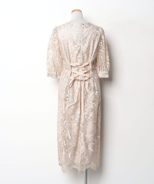 「PREFERIR」 半袖ワンピース MEDIUM ベージュ レディース_画像2