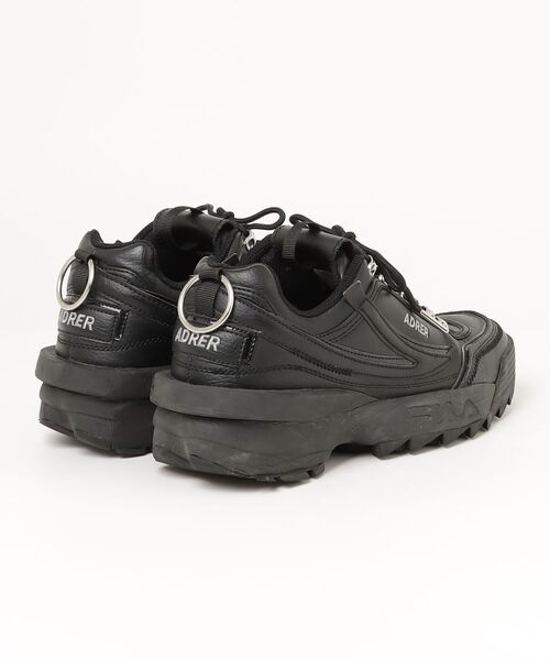 「ADRER」 ローカットスニーカー「FILAコラボ」 28cm ブラック メンズの画像