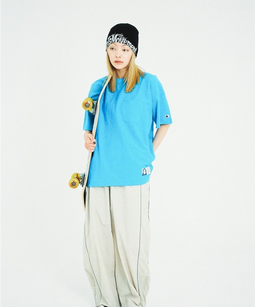 【X-girl×Champion】REVERSE WEAVE FACE  TEE X-girl】X-girl × Champion REVERSE WEAVE R FACE S/S TEE / WHITE