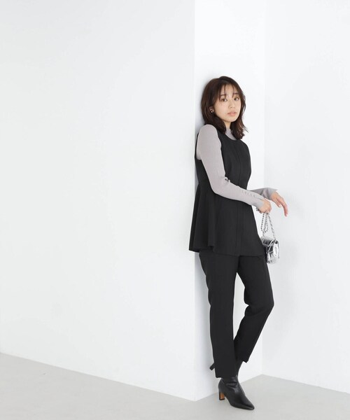 「NATURAL BEAUTY BASIC」 ベスト SMALL ブラック レディース_画像4