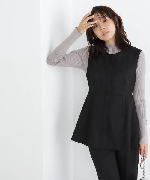 「NATURAL BEAUTY BASIC」 ベスト SMALL ブラック レディース_画像5