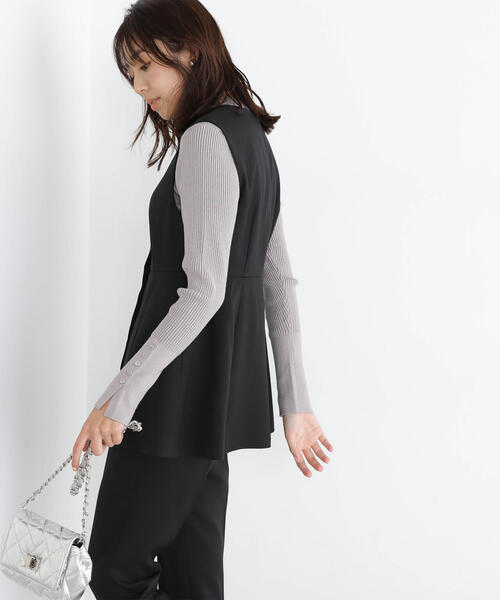 「NATURAL BEAUTY BASIC」 ベスト SMALL ブラック レディース_画像6