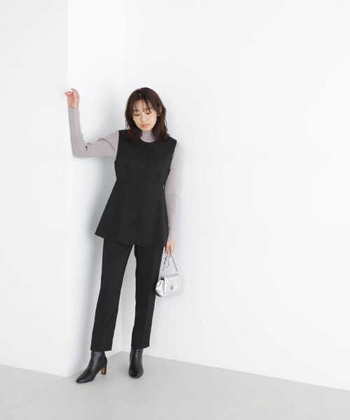 「NATURAL BEAUTY BASIC」 ベスト SMALL ブラック レディース_画像7