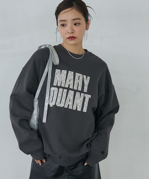 「PUBLUX」 スウェットカットソー「MARY QUANTコラボ」 フリ- レッド レディース_画像2