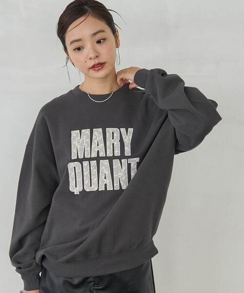 「PUBLUX」 スウェットカットソー「MARY QUANTコラボ」 フリ- レッド レディース_画像3