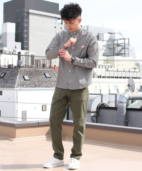 「DANTON」 長袖シャツ 40 ブラック メンズ