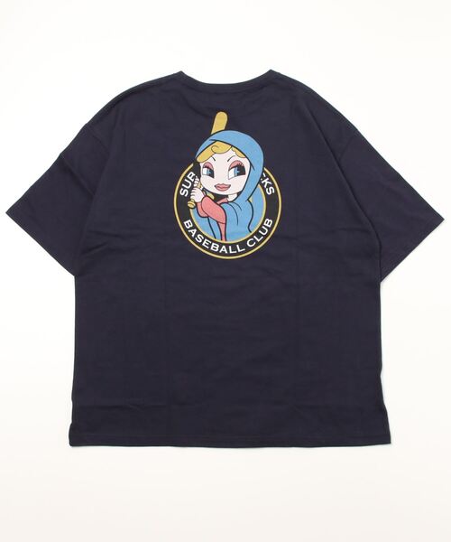 「Subciety」 半袖Tシャツ X-LARGE ネイビー メンズ_画像3