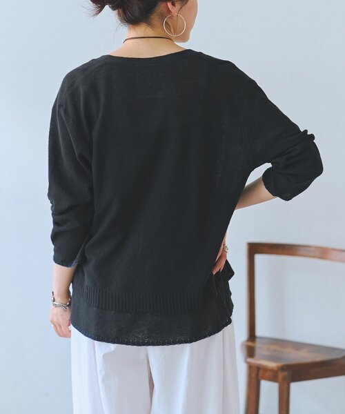 BEARDSLEY（ビアズリー） カーディガン ブランケットステッチ