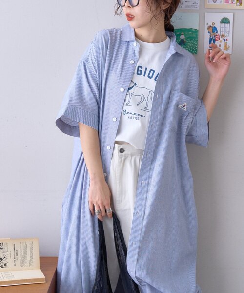 GEVACO（ゲバコ） ワンピース 半袖 「GEVACO」綿麻半袖シャツ