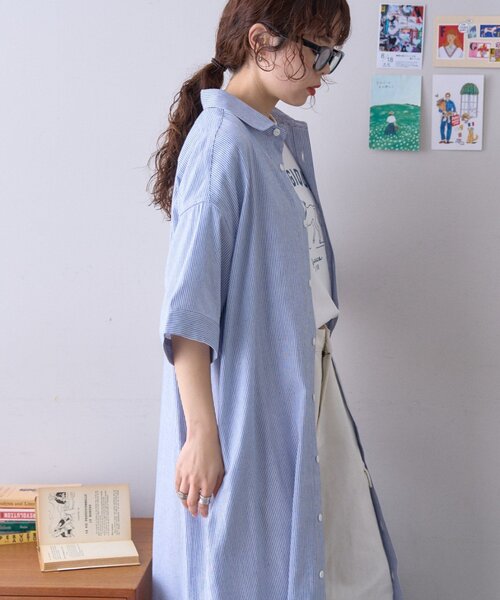 GEVACO（ゲバコ） ワンピース 半袖 「GEVACO」綿麻半袖シャツ