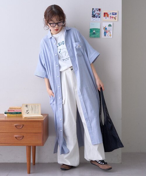 GEVACO（ゲバコ） ワンピース 半袖 「GEVACO」綿麻半袖シャツ